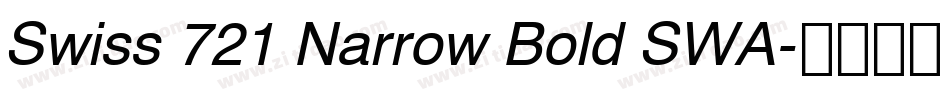 Swiss 721 Narrow Bold SWA字体转换